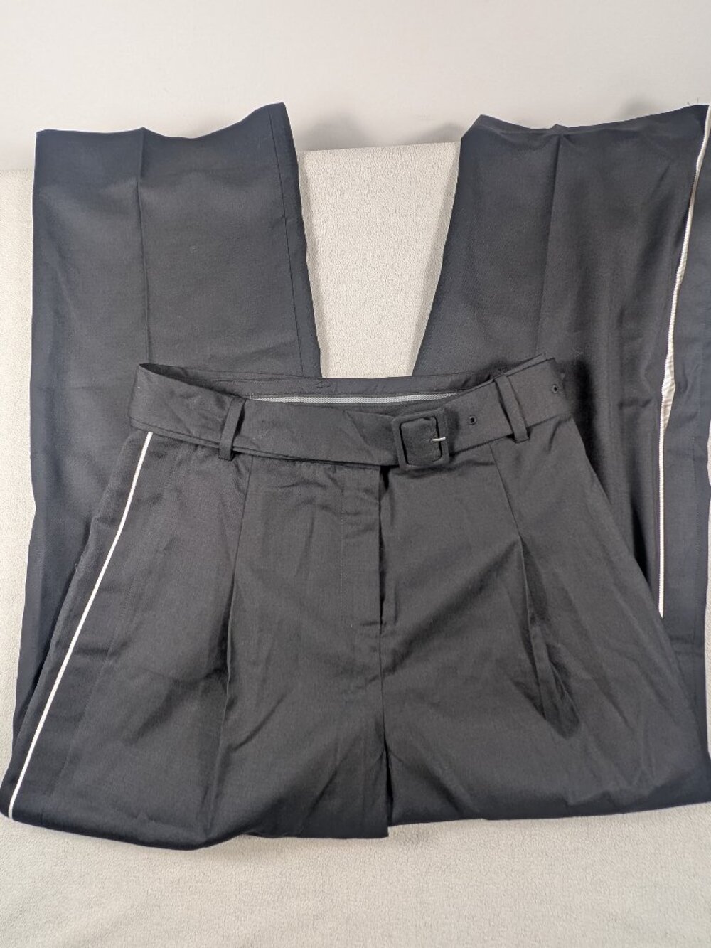 Anteprima AW08 Wool Tuxedo Stripe Belted Pants IT 40 Y2K Designer